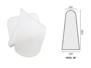 MULETON POLIESTER "MOD. 28" 1350x520x340mm espes. 9mm