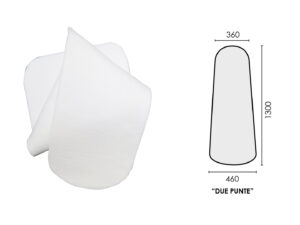 MULETON POLIESTER MOD. "DOS PUNTAS" 1300x460x360mm espes. 9mm