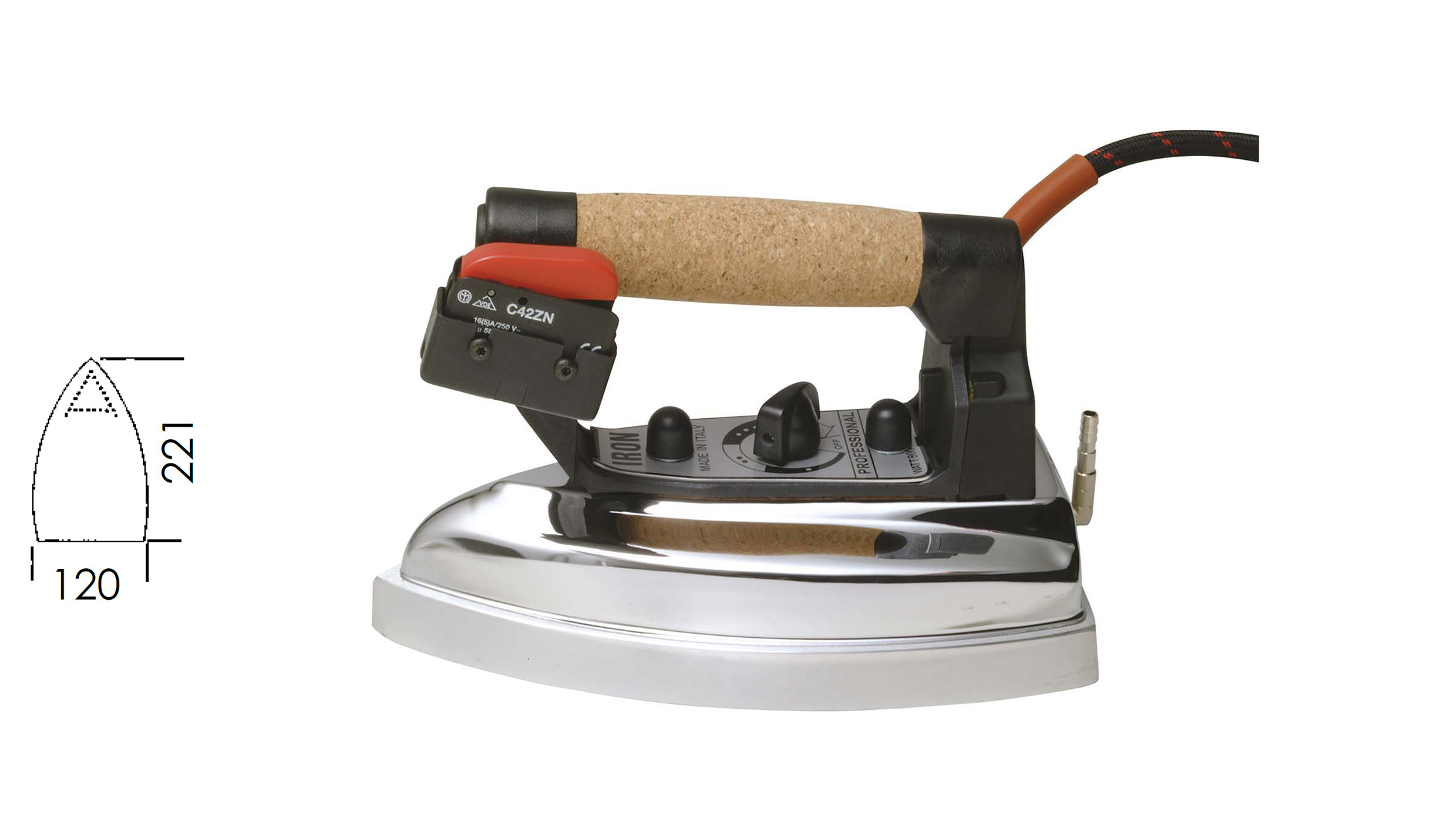 FER A REPASSER V.G. Kg. 1,650 (IRON PROFESSIONAL BIG)