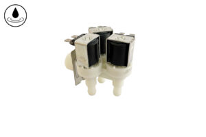 ELECTROVALVULA AGUA ELBI 3/4"M. - 3 RACORD TUBO Ø 12mm ANGULO
