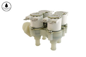 ELECTROVANNE EAU RPE 3/4"M. - 4 PORTE TUBE Ø 12mm ANGLE