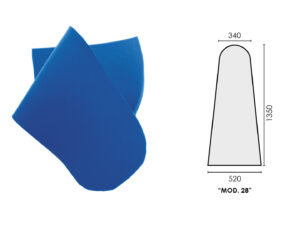 ESPUMA POLIESTER "MOD. 28" 1350x520x340mm espes. 10mm