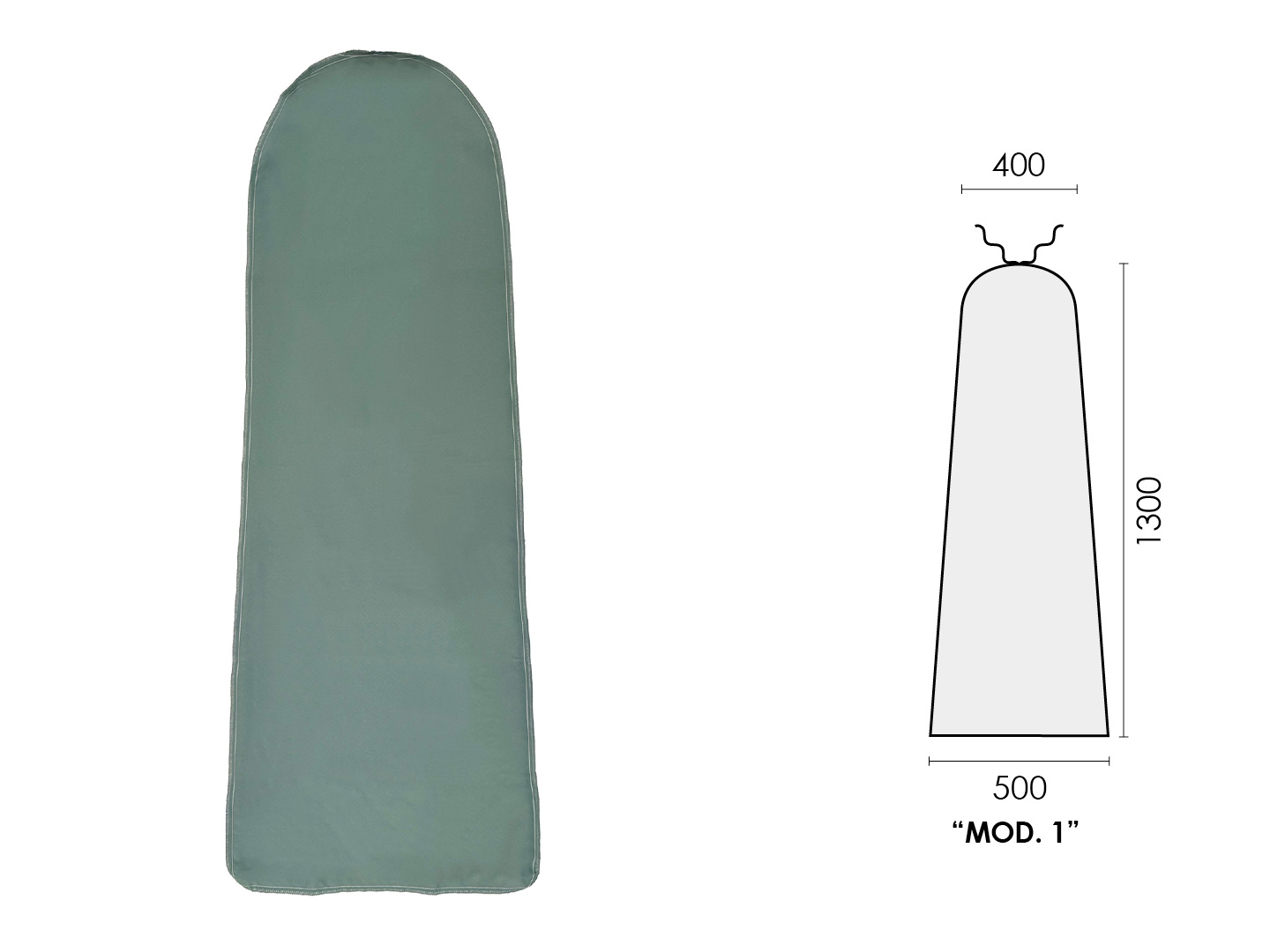 FUNDA EN POLIESTER VERDE (mod.1) 1300x500x400mm UNIVERSAL