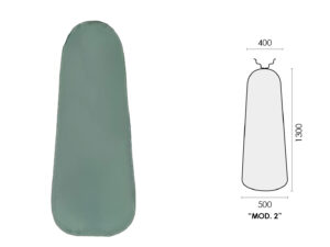 TELO POLIESTERE VERDE (mod.2) 1300x500x400mm DUE PUNTE