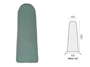 TELO POLIESTERE VERDE (mod.4/s) 1200x450x400mm UNIVERSALE posteriore