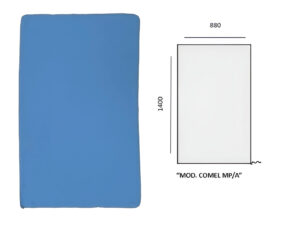 TELO POLIESTERE AZZURRO 1400x880mm COMEL MP/A RETTANGOLARE