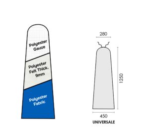 AZURE "REGULAR" PRONTO-STIR 1250x450x280mm UNIVERSAL