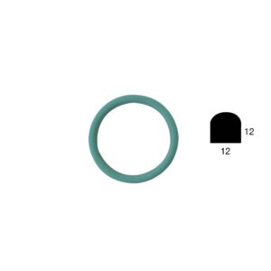 GUARNIZIONE TONDA VITON OBLO' DISTILLO BOWE 142x118x12x12mm